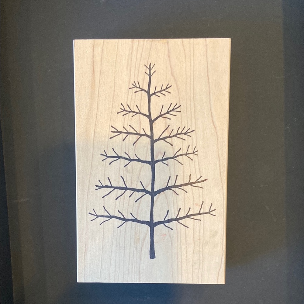 Wood-mounted rubber stamp NEW